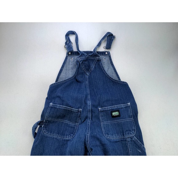 Womens Key Carpenter Denim Bib Overalls Size 14 Pockets - Picture 5 of 10